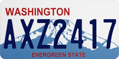 WA license plate AXZ2417