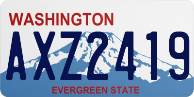 WA license plate AXZ2419