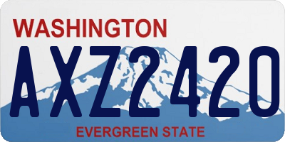 WA license plate AXZ2420