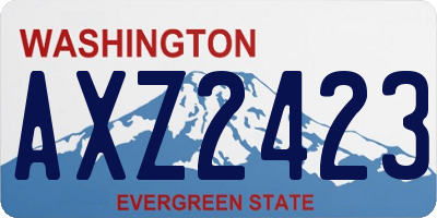 WA license plate AXZ2423