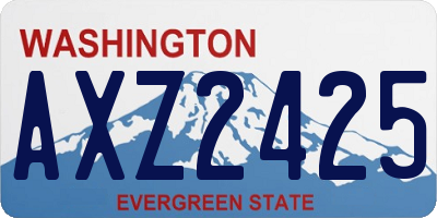 WA license plate AXZ2425