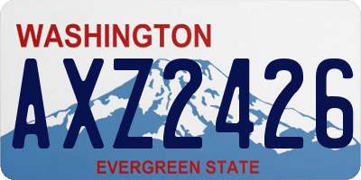 WA license plate AXZ2426