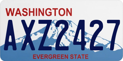 WA license plate AXZ2427