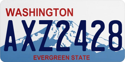 WA license plate AXZ2428