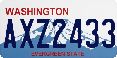 WA license plate AXZ2433