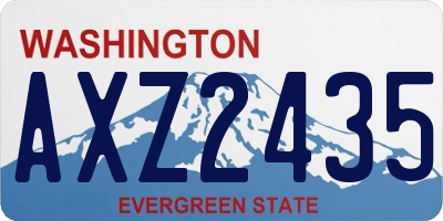 WA license plate AXZ2435