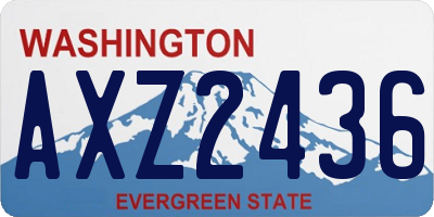 WA license plate AXZ2436
