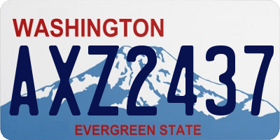 WA license plate AXZ2437
