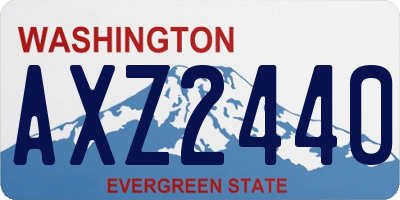WA license plate AXZ2440