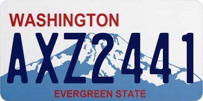 WA license plate AXZ2441