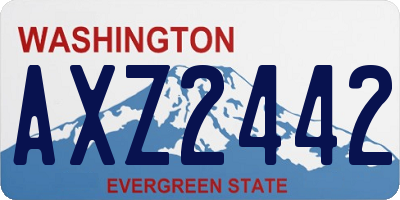 WA license plate AXZ2442