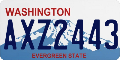 WA license plate AXZ2443