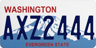 WA license plate AXZ2444