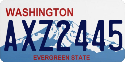 WA license plate AXZ2445