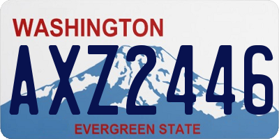 WA license plate AXZ2446