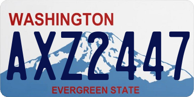 WA license plate AXZ2447