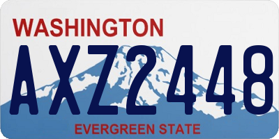 WA license plate AXZ2448