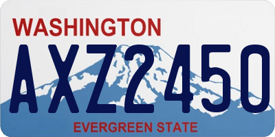 WA license plate AXZ2450
