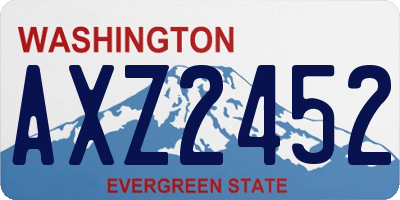 WA license plate AXZ2452