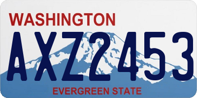WA license plate AXZ2453
