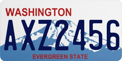 WA license plate AXZ2456