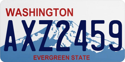 WA license plate AXZ2459