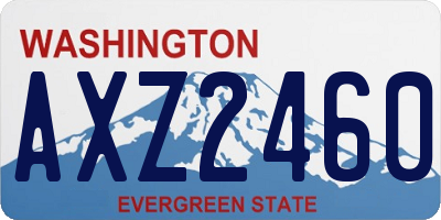 WA license plate AXZ2460