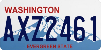 WA license plate AXZ2461