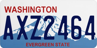 WA license plate AXZ2464