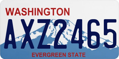 WA license plate AXZ2465