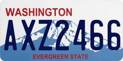 WA license plate AXZ2466