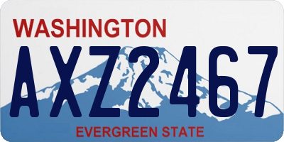 WA license plate AXZ2467