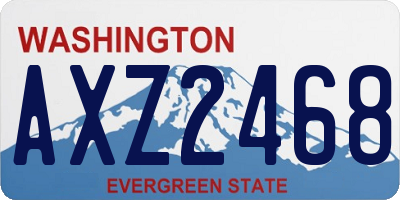 WA license plate AXZ2468