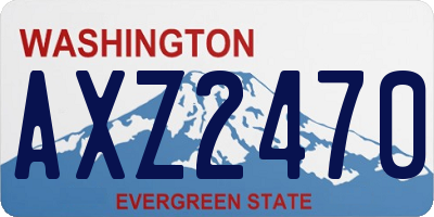WA license plate AXZ2470
