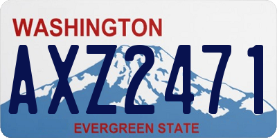 WA license plate AXZ2471