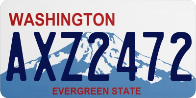 WA license plate AXZ2472