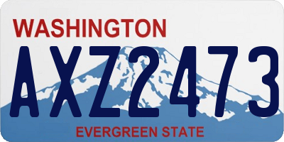 WA license plate AXZ2473