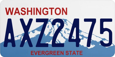WA license plate AXZ2475