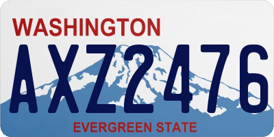 WA license plate AXZ2476