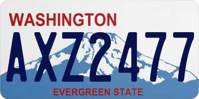 WA license plate AXZ2477