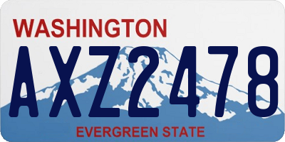 WA license plate AXZ2478