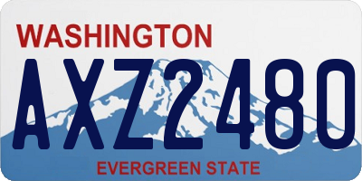 WA license plate AXZ2480