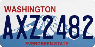 WA license plate AXZ2482