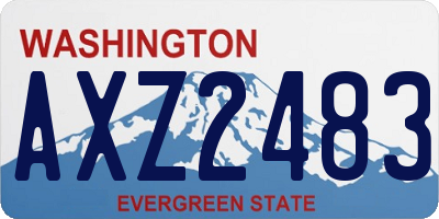 WA license plate AXZ2483
