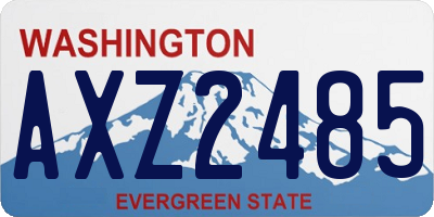 WA license plate AXZ2485