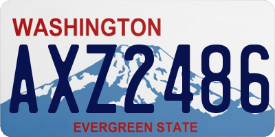 WA license plate AXZ2486