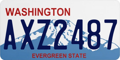 WA license plate AXZ2487