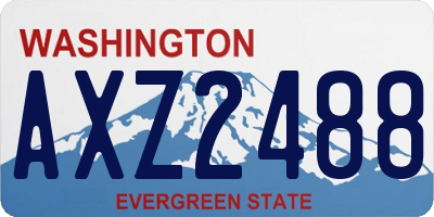 WA license plate AXZ2488