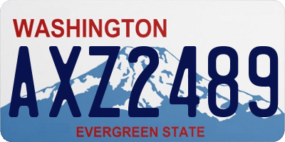 WA license plate AXZ2489
