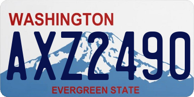 WA license plate AXZ2490